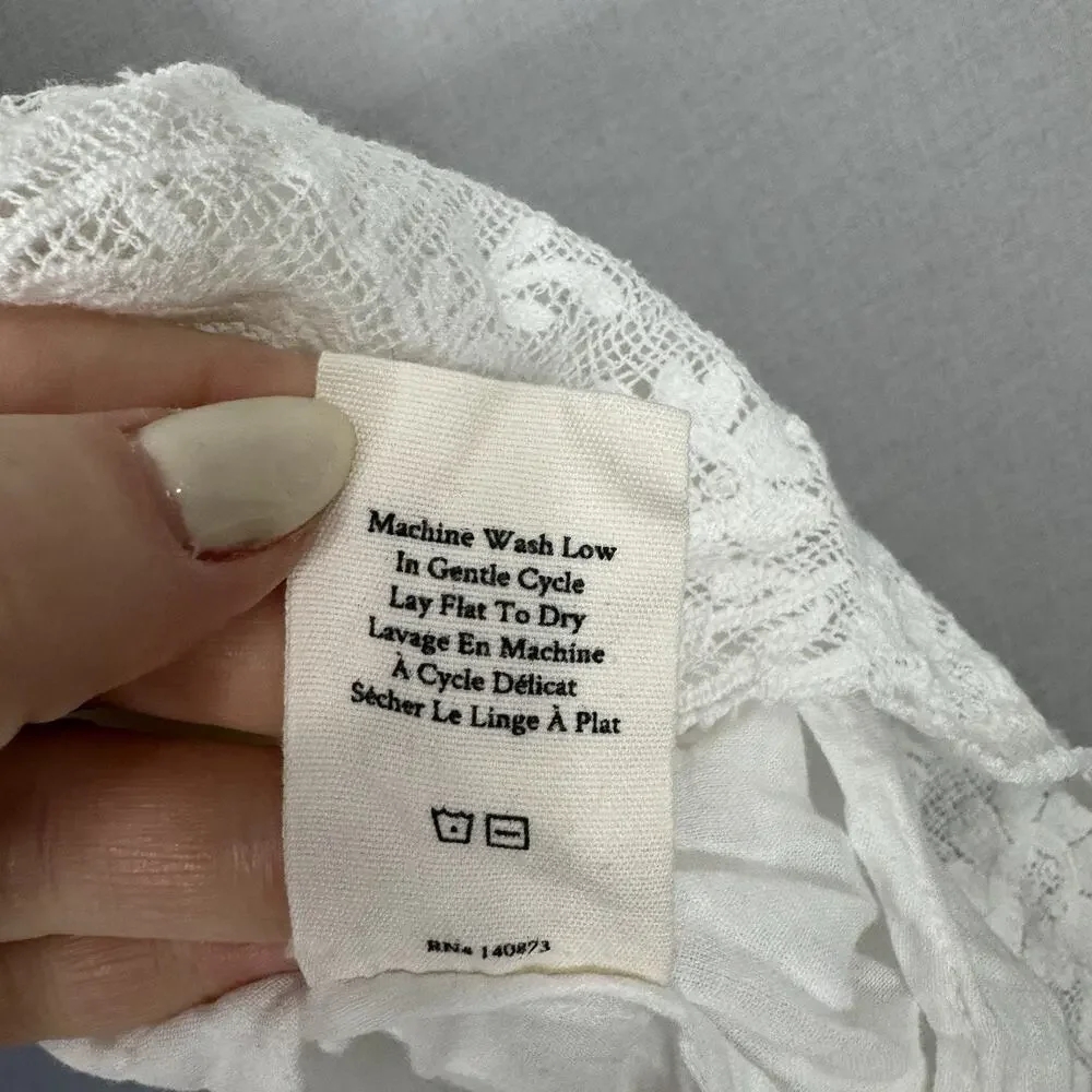 LoveShackFancy Womens Dress M White Lilium Dainty Cottagecore Feminine Bridal - Picture 13 of 13